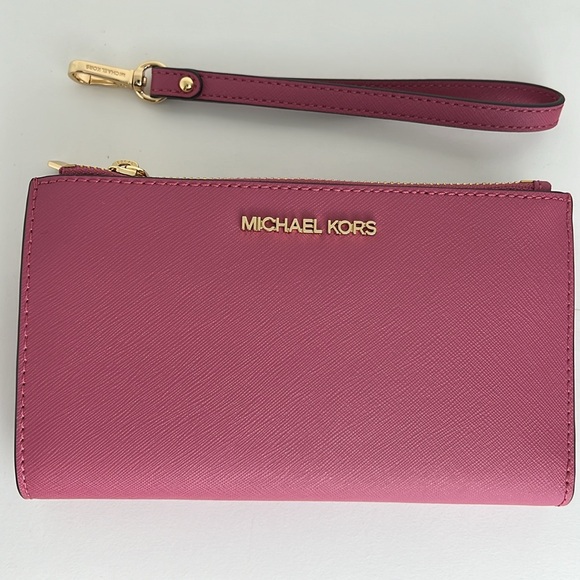 NWT Michael Kors Double Zip wristlet wallet - Picture 3 of 14
